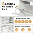 thumbnail image 3 of YouTrend Shoe Cabinet with 2 Flip Drawers and Open Shelf Shoe Organizer for Entryway, White, 3 of 11