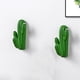 thumbnail image 2 of 2pcs Cactus ganchos en forma de ganchos decorativos creativos ganchos de pared sin clavo (verde), 2 of 8