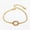 Red stone, variant on Light Luxury Round Ring Zircon Exquisite Stainless Steel Bracelets Chains-Black stone