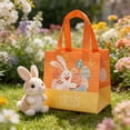 thumbnail image 6 of Easter Gift Bags - 1PCS Easter Non-Woven Treat Bags with Handles,Reusable Bunny Egg Easter Basket Container Tote Bag For Spring Party Supplies Egg Hunt & Gifts Wrapping 8.27×7.87×5.91 inches, 6 of 7