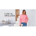 thumbnail image 5 of BTFBM Pullover Sweaters for Women Fall Crewneck Slouchy Long Sleeve Sweater Loose Casual Knit Tops Winter Clothes, 5 of 10