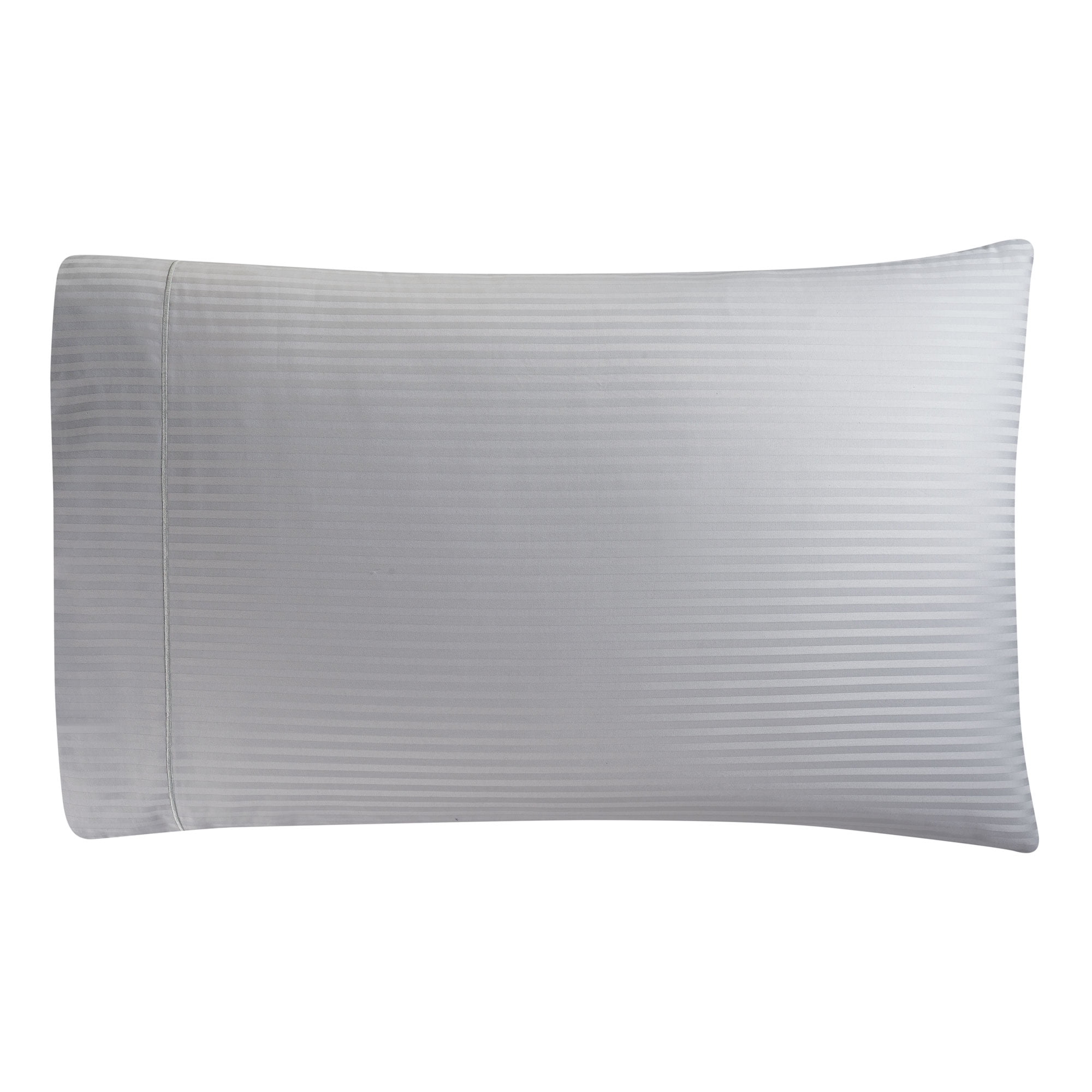 Luxury Egyptian Cotton Set of 2 Pillowcase 600 TC All Size Light Grey Stripe 