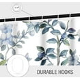 thumbnail image 6 of Blue Floral Shower Curtain, Navy Blue Watercolor Vine Flower Modern Minimalism Bathroom Curtain Home Decor Waterproof Fabric Machine Washable with 12 PCS Hooks,72" Wx72 L, 6 of 6
