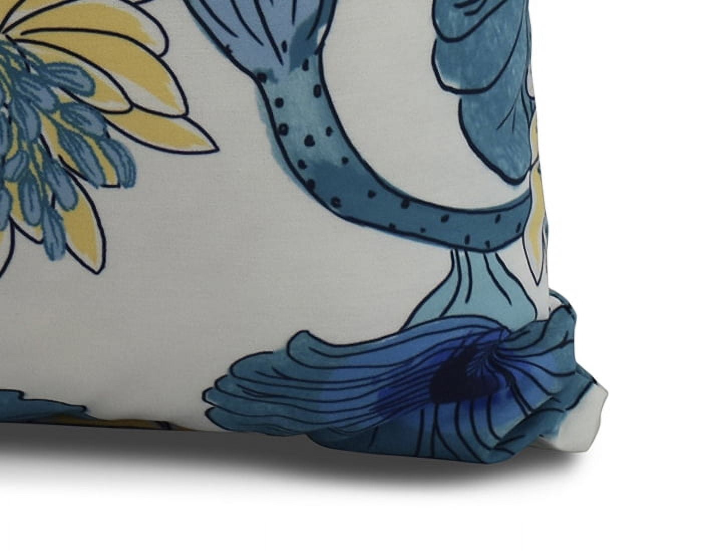 Simply Daisy, 26 x 26 Inch, Lotokoi, Floral Print Pillow, Teal