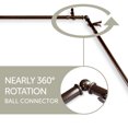 thumbnail image 3 of Central Design 4883-487-CORNER 0.8125 in. Julian Corner Window Curtain Rod with 48 to 84 in. Extension, Cocoa, 3 of 3