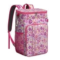 thumbnail image 1 of Daisy Bloom Pattern Cooler Backpack - 20L Insulated Picnic Backpack with Tablet Compartment for Convenience, 1 of 2