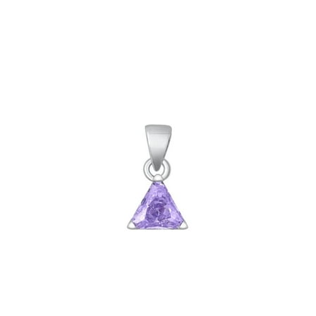 Sterling Silver Wholesale Simulated Lavender Pendant Triangle Charm 925 New Jewelry Female Unisex