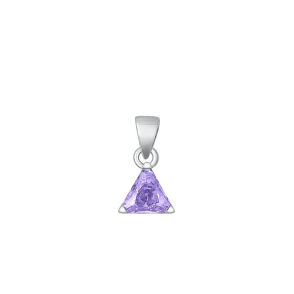 Sterling Silver Wholesale Simulated Lavender Pendant Triangle Charm 925 New Jewelry Female Unisex