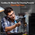 thumbnail image 3 of Compressed air Duster - 130000RPM Cordless Air Blower for Keyboard Cleaner,No Canned Air Duster Electric Air Duster with LED Light, Rechargeable Air Dusters 3 Speeds car dusters, 3 of 5
