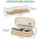 thumbnail image 3 of Estuche para Lápices, TECHVIDA Estuche de Lápices de Gran Capacidad, Estuche para Lápices Multifunción, Bolsa Organizadora para Papelería/Lapicera/Maquillaje, Color Caqui Sincero Electrónica, 3 of 7