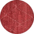 thumbnail image 1 of Ahgly Company Indoor Round Oriental Red Industrial Area Rugs, 3' Round, 1 of 4
