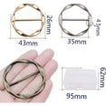 thumbnail image 3 of 7pcs Scarf T-Shirt Ring Clips Metal Round Circle Waist Buckle Tie Pin Clips Clothing Ring Wrap Holder with a Box for Women Fashion Clothes Hat Belt Decor, 7 Colors, 3 of 7