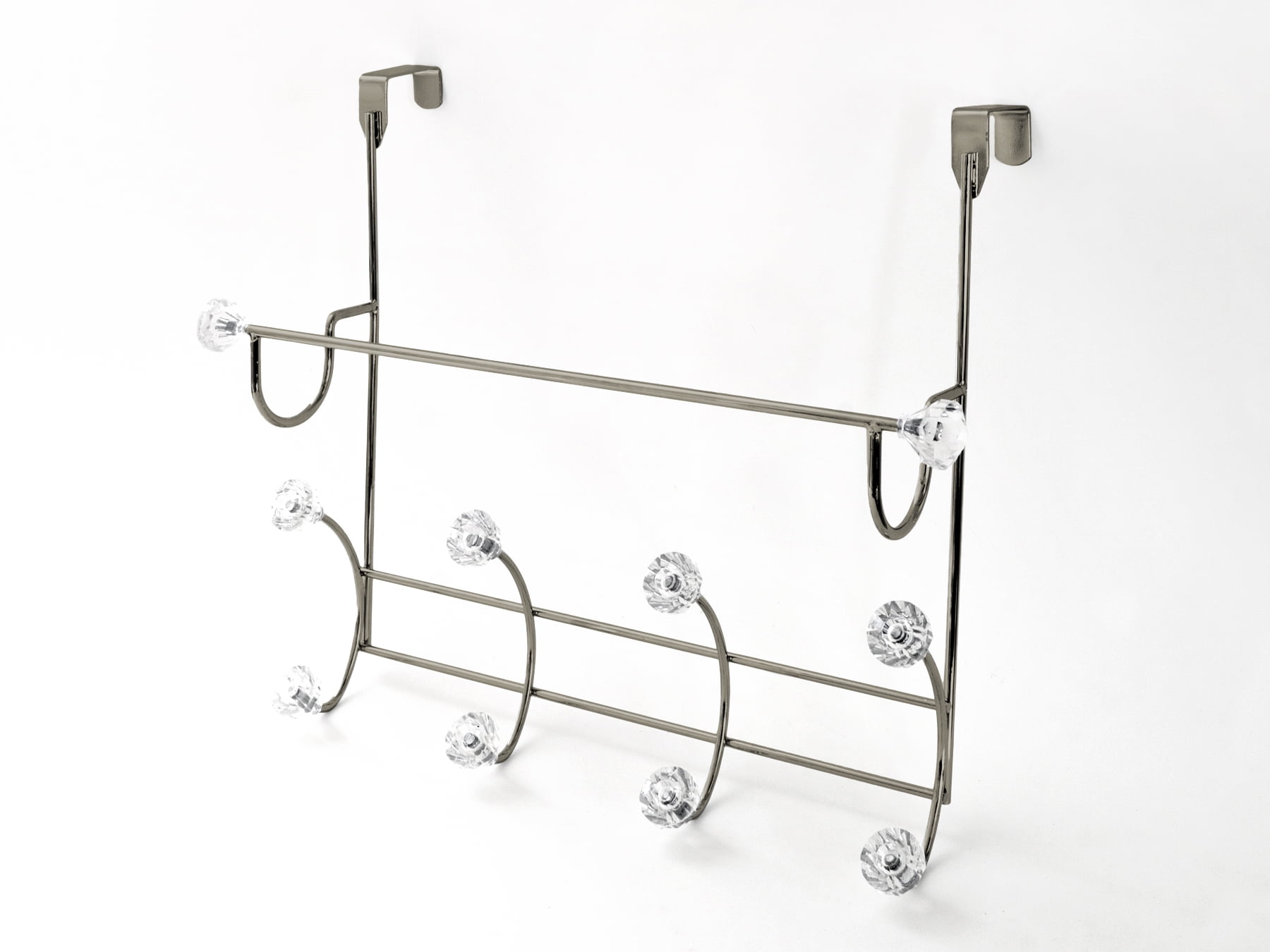 Splash Home Duchess Over The Door 4 Hook Rack With Towel Bar Accessory