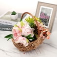 thumbnail image 6 of Flower Basket Rattan Handmade Basket With Handle for Storgae Wedding Girl Flower Basket Decoration 25*16*25cm, 6 of 10