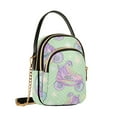 thumbnail image 7 of FORMRS Crossbody Bag for Women Quilted Travel Shoulder Cell Phone Purse with Chain Strap Handbag, Purple Skates, 7 of 7