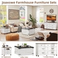 thumbnail image 3 of Nightstand with Charging Station, 1 Shelf & 2 Drawers End Table with USB Charging Ports, Bedside Table for Bedroom, Living Room, White, 3 of 6