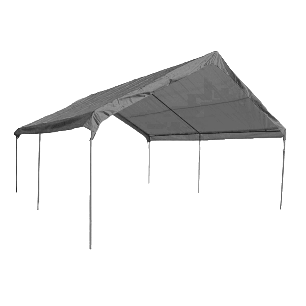 12' X 20' Canopy Replacement Cover - for Frames 10' W X 20' L (See Diagram) Silver Carport Replacement Top