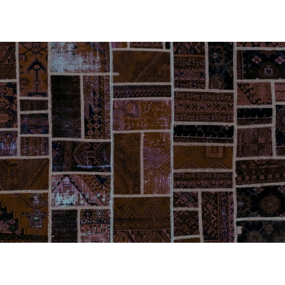 Ahgly Company Indoor Rectangle Abstract Turquoise Blue Modern Area Rugs, 5' x 7'
