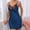 Dark Blue, variant on Fartey Women's Satin Chemise Nightgown Lace Trim Silk Slip Lingerie Dress V Neck Nighties Sleepwear Soft Comfy Solid Color Nightgowns Black L