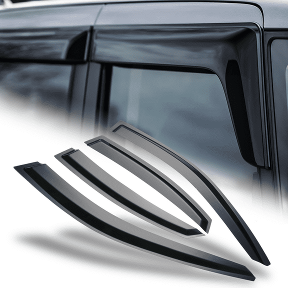 M-AUTO Set of 4 Outside Mount Window Visor Deflector Rain Guards Smoke Tinted for 2019-2023 Kia Forte