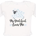 thumbnail image 4 of Inktastic My Great Aunt Loves Me Lamb Boys or Girls Long Sleeve Baby Bodysuit, 4 of 5