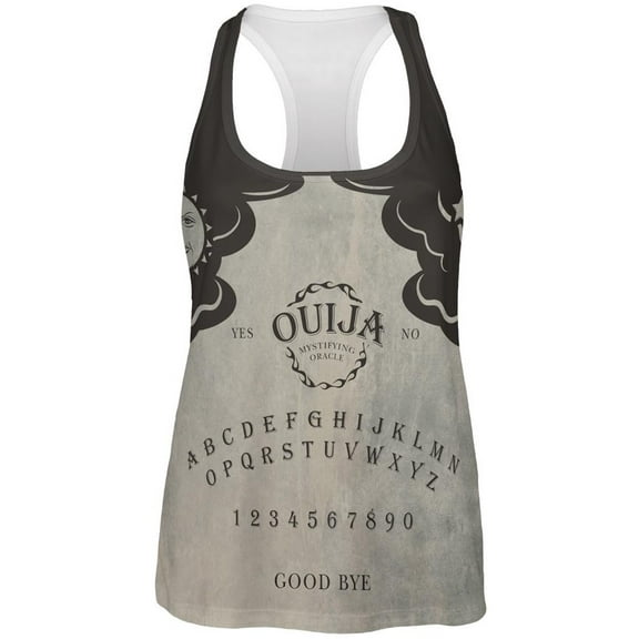 Halloween Ouija Board Costume All Over Womens Racerback Tank Top - 2X-Large