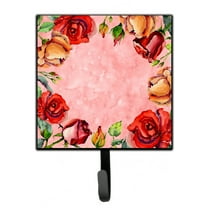 Carolines Treasures CK1700SH4 Roses Leash or Key Holder Single Hook multicolor