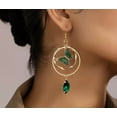 thumbnail image 2 of Pierced gold multi hoop butterfly earrings in a variety of colored stones, 2 of 4
