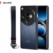 IBMRS Para oppo find x7 ultra case , Translúcido Matte Back Slim Shockproof Phone Cover (Camo Black)