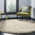 thumbnail image 2 of SAFAVIEH Polar Abbot Solid Shag Area Rug, Light Beige, 8' x 8' Round, 2 of 6