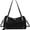 Black, variant on Women's Faux Suede Crossbody Bag Trendy Retro Boston Bowler Hobo Purse Shoulder Satchel Bag for Work & Travel
