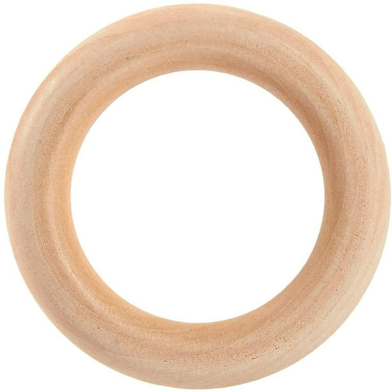 20 Pack Unfinished Natural Wood Rings for Crafts, Macrame Projects, Jewelry  Making, DIY Pendant Connectors (2.1 In)