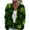 Army Green, variant on St. Patrick's Day Green Cardigan for Women Oversized Cardigan Funny Shamrock Print Cardigans St. Patrick's Day Y2k Open Front Knitted Shirt Top