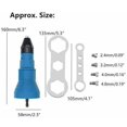thumbnail image 2 of Pistolet à Rivets Sans Fil Pistolet à Rivets Électrique Kit d'Outils de Perceuse Adaptateur Insert Écrou Accessoires d'Outils Électriques (Bleu), 2 of 5