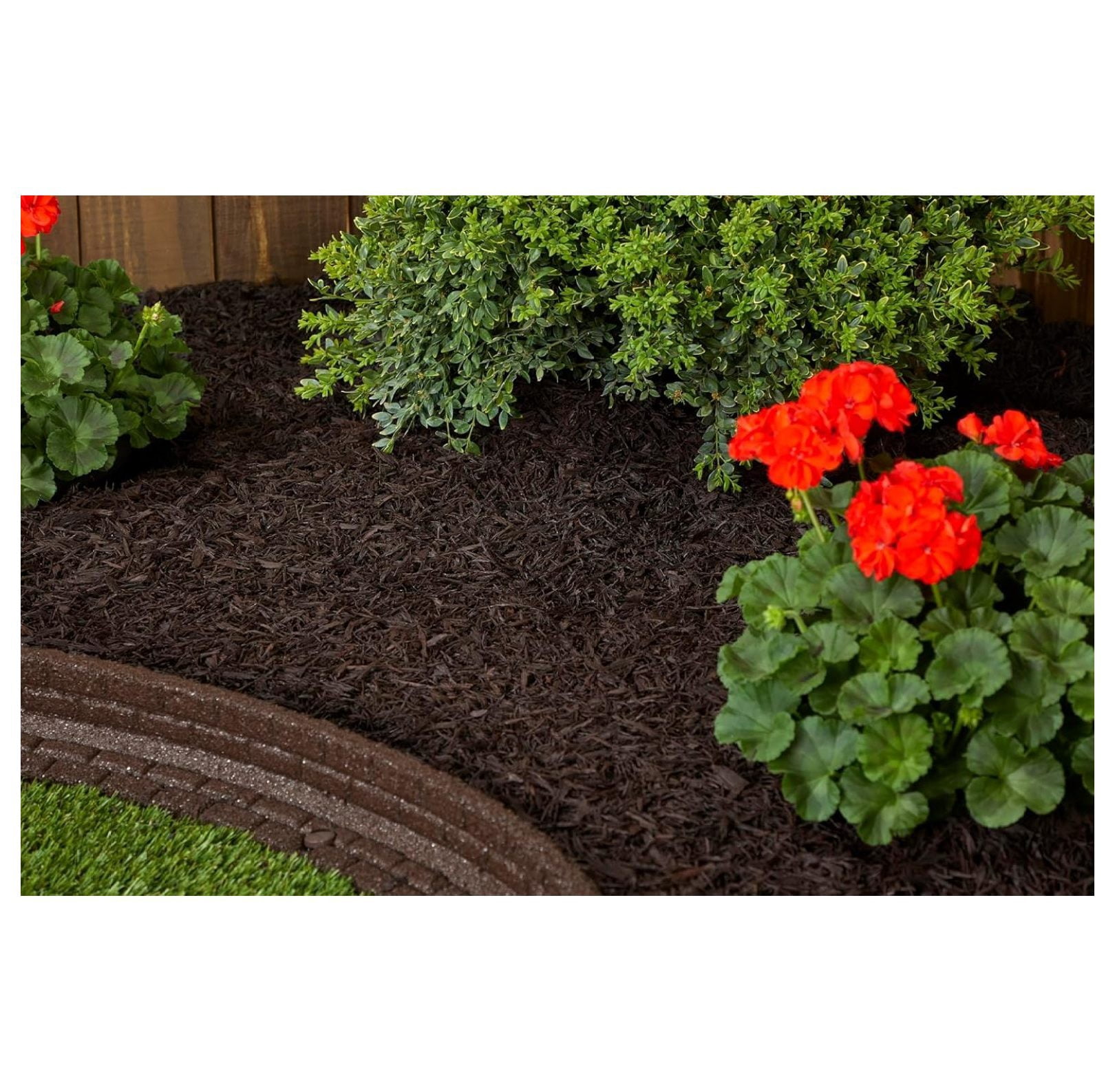 Premium Shredded Rubber Mulch for Gardens, Lawns, and Landscaping | Long Lasting Color | Looks Like Natural Wood Mulch (0.8 Cu. Ft. - 16 LBS, Brown)