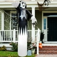 thumbnail image 3 of Gymax 12 FT Tall Halloween Inflatable Skeleton Ghost Spooky Halloween Blow Up Backyard Decor, 3 of 10