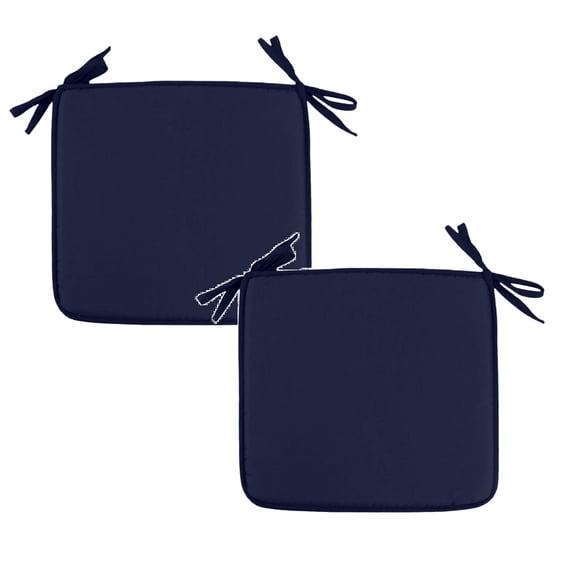 2Pcs Outdoor Indoor Waterproof Seat Cushions,15X15 Inches Square Patio Chair Cushion with Ties,Machine Washable Seat Pad for Home Garden Outdoor Bistros Stool Patio Dining Room Happy 2026!