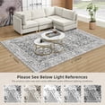thumbnail image 2 of Boho Vintage Round Rug ft- Faux Wool Dreely Washable Area Rug Small Distressed Throw Rugs Floor Carpet for Door Mat Entryway Bedrooms Laundry (Round - ; Diameter Border ), 2 of 6