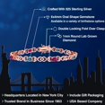 thumbnail image 2 of Gem Stone King 18K Rose Gold Plated Silver Persian Blue Moissanite and Red Created Ruby and Lab Grown Diamond Bracelet for Women | 3.81 Cttw | Gemstone Birthstone | Oval 6X4MM | Length 7.25 inches, 2 of 6