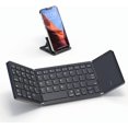 thumbnail image 1 of Teclado Bluetooth plegable, teclado inalámbrico portátil plegable con panel táctil, teclado de bolsillo de viaje, teléfono inteligente, tableta y computadora portátil, 1 of 5