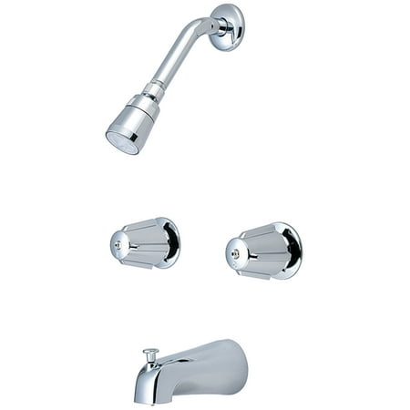 UPC 763439848918 product image for Olympia Faucets Double Round Handle Diverter Tub and Shower Faucet Set | upcitemdb.com