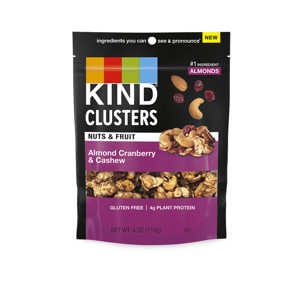 KIND Nuts & Fruit Clusters, Almond Cranberry & Cashew, Gluten free, 4