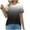 Black, variant on Women's T-Shirts Cotton Short-Sleeve Shirts Crew-Neck Tees Classic-Fit Breathable Casual Summer Tops