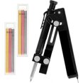 thumbnail image 1 of Multi-function Scribing Tool, Construction Scriber Marking Tool, Woodworking Scribers Gauge Scriber Line Maker ,(Black), 1 of 5