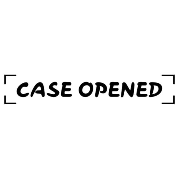 Printtoo Case Opened Self Inking Rubber Stamp Pre-Inked Office Stamp- Home Office Business Stationery, Black- 42 x 9 mm