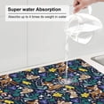 thumbnail image 3 of Dish Drying Mat, Cute Deer Rabbit Butterfly Flower Highly Absorbent Drying Matt Kitchen Counter, Dish Mat Drying Pad Dishes Drainer Mats for Kitchen Counter or Sink, 16 x 18 inch, 3 of 6