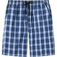 thumbnail image 5 of MoFiz Men's 3-Pack Woven Pajama Shorts 100% Cotton Plaid Sleep Lounge, 5 of 8