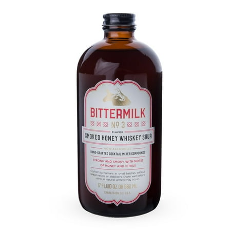 American Honey Whiskey - Bittermilk No.3 Smoked Honey Whiskey Sour Cocktail Mixer - 17 oz