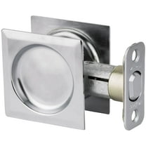 334x26D Square Pocket Door Lock Passage - Satin Chrome