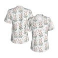 thumbnail image 3 of Goofa Rabbit And Flower Pattern Women's Slim-Fit Short-Sleeve V-Neck T-Shirt,Classic-Fit Short-Sleeve V-Neck T-Shirt-XX-Large, 3 of 5